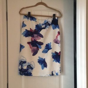 Banana Republic floral pencil skirt